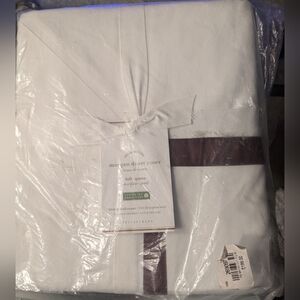 Pottery Barn Queen White Pearl Organic Cotton Percale Duvet Cover Shams …
